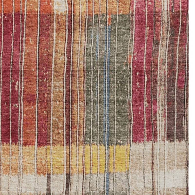 HomeRoots Striped Transitional Rectangle Outdoor Rug