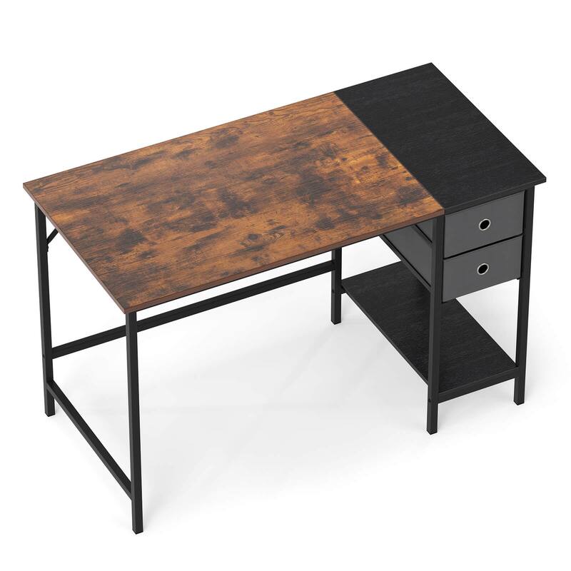 Costway 48” Computer Desk Industrial Home Office Desk with Open