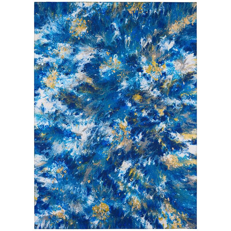 Indoor/ Outdoor Addison Karina Abstract Washable Area Rug