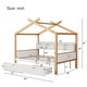 preview thumbnail 6 of 8, Full House Bed with Storage Drawers & Shelves, White/Natural