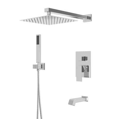 3-function Pressure Balance Shower Set with 10 in Shower Head(Valve Included)