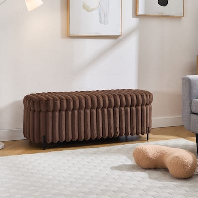 49.2"W Oversized Storage Ottoman,Modern Footstool Bench with Metal Legs