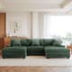 118.4"W Plush Modular Sectional Sofa with Pillows