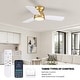 preview thumbnail 25 of 28, 32" Smart Gold & White Flush Mount Dimmable Ceiling Fan - 32''