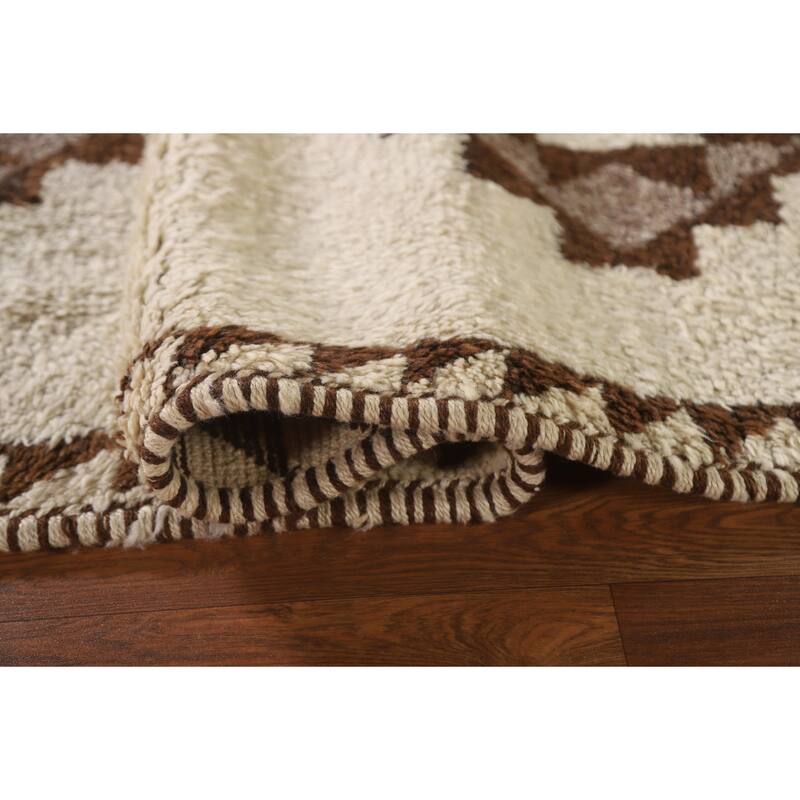 Anatolian Beige Turkish Runner Rug Hand-knotted Wool Carpet - 3'5"x 10'9"