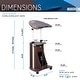 preview thumbnail 18 of 17, Techni Mobili Adjustable Sit-to-Stand Rolling Laptop Cart with Tilt Top and Storage