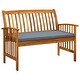 preview thumbnail 1 of 9, 46.9" Outdoor Backyard Bench, Porch Bench, Rustic Charm Bench, with Warm Color and Easy to Clean, Comfort Bench Brown