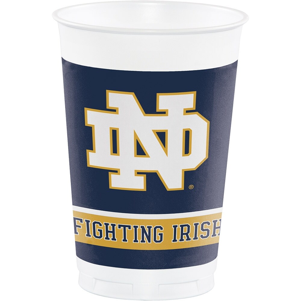 Shop Pack Of 96 Blue And Yellow University Of Notre Dame Logo Fighting Irish Printed Party Cups 20 Oz Overstock 21010026