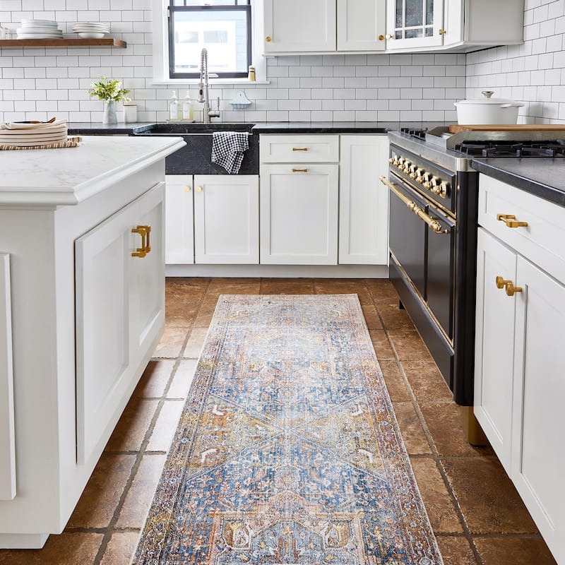 Nuloom Camila Faded Medallion Fringe Area Rug - 2'6" x 8' Runner - Rust - Runner