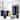 Bathroom Accessories with Natural Accents, Modern 6-piece Set - N/A