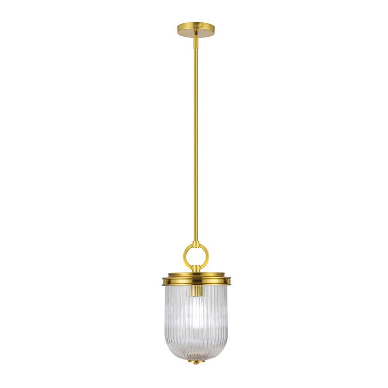 Artcraft Myla 1-Light Pendant - Vintage Brass