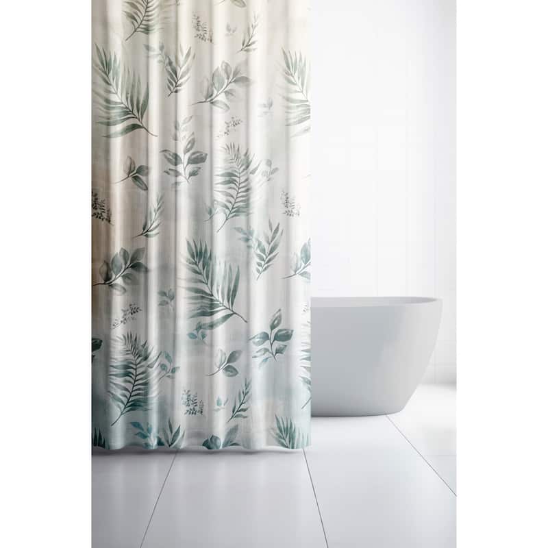 Rothbury Leaf Pattern Fabric Shower Curtain