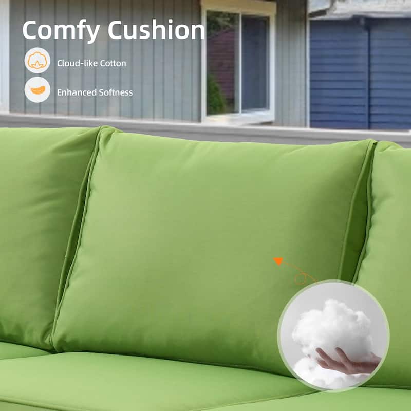 XIZZI 7-Piece Outdoor Wicker Conversation Set