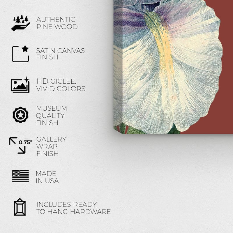 Wynwood Studio Canvas Floral and Botanical Flower IV Red and Traditional Wall Art Canvas Print