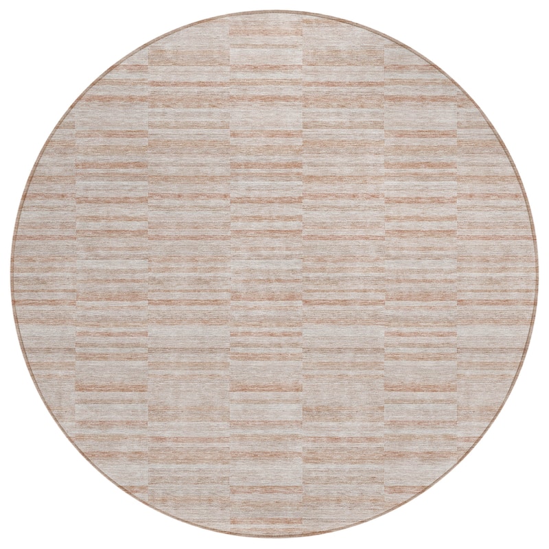 Machine Washable Indoor/ Outdoor Chantille Contemporary Blocks Rug