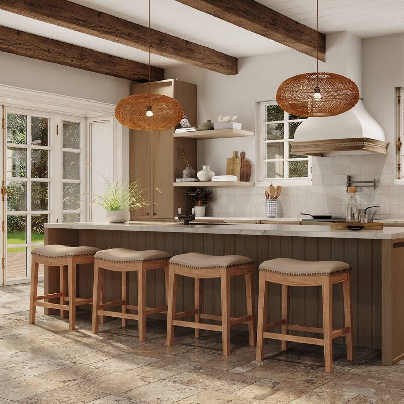 Maven Lane Adrien Saddle Kitchen Dining Stool