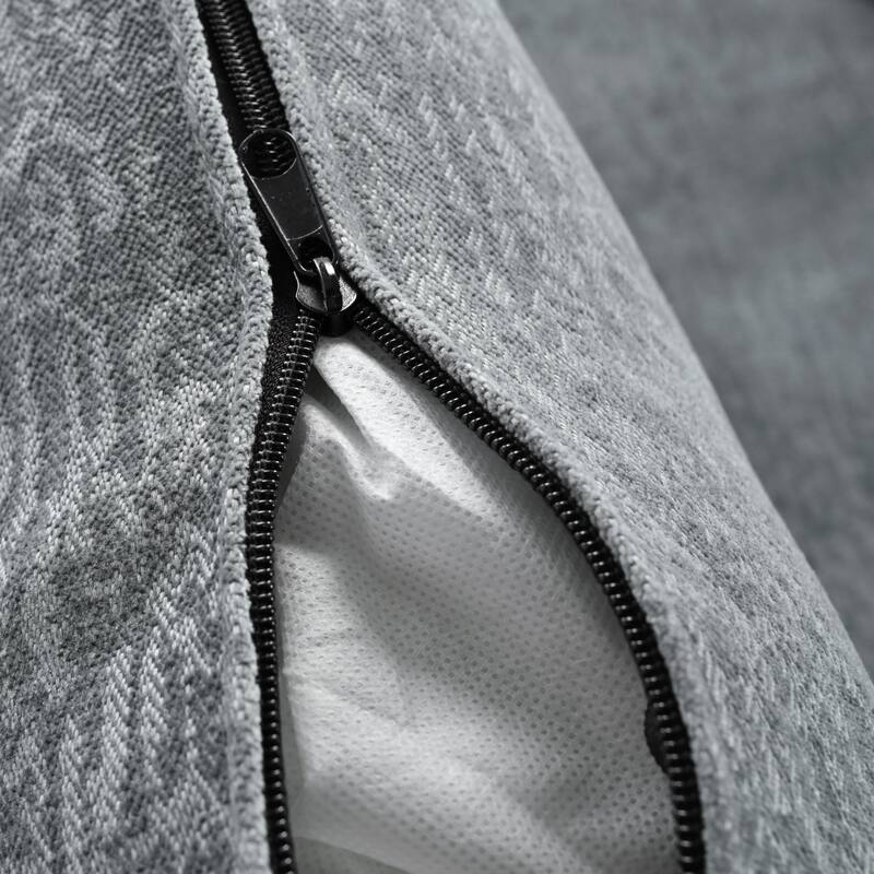 U-Shaped Sectional Sofa, Chenille Fabric Cloud Sofa, 6 Seater Sofa with Adjustable Armrest Pillow for Living Rooms, Office