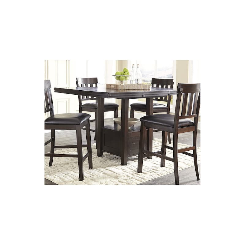 Signature Design by Ashley Haddigan Dark Brown 5-Piece Counter Height Dining Package