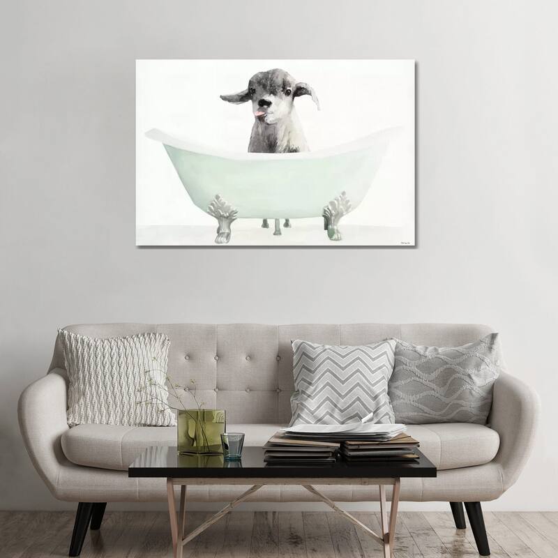 iCanvas "Vintage Tub with Goat" by Stellar Design Studio Canvas Print - 32x48x1.5