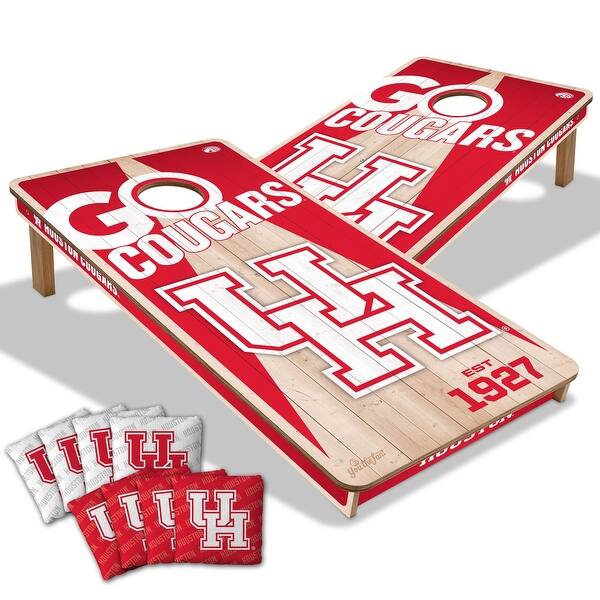 slide 2 of 6, Houston Cougars NCAA 2x4 Cornhole Board Set Include Carrying Case