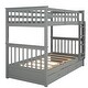 preview thumbnail 7 of 16, Twin-over-Twin Classic Wooden Bunk Bed with Storage