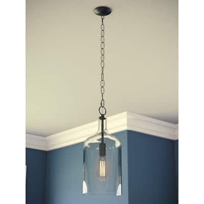 Corsica Blackened Oil Rubbed Bronze Finish 1 Light Mini Pendant
