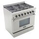 preview thumbnail 18 of 26, KUCHT Professional 36 in. 5.2 cu. ft. Natural Gas Range with Sealed Burners and Convection Oven in Stainless Steel