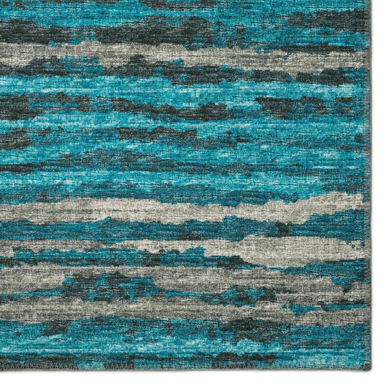 Indoor/ Outdoor Bravado Abstract Striped Baja Washable Area Rug