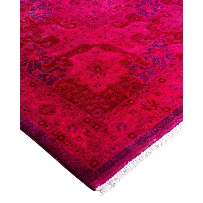 Contemporary Overdyed Wool Hand Knotted Area Rug - 9' 5" x 12' 3"