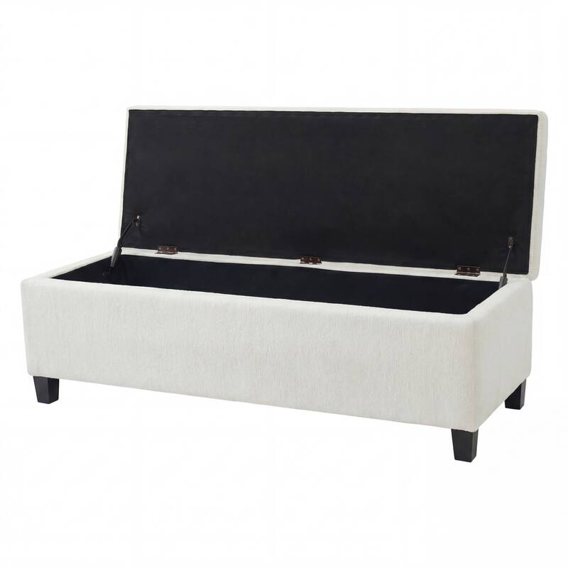 Linfield Boucle Upholstered Storage Ottoman Bench by Christopher Knight Home
