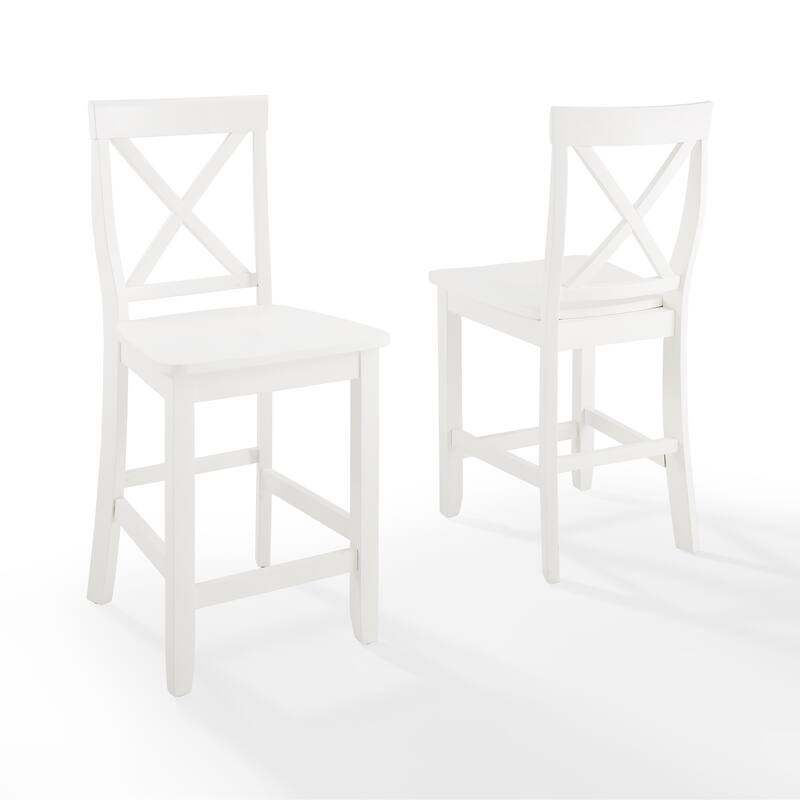Crosley X-Back 2Pc Counter Stool Set - 21 "W x	44 "D x 11 "H