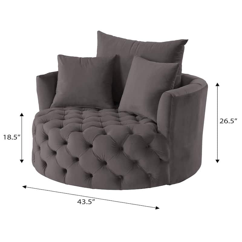 Cavinder Tufted Accent Swivel Chair