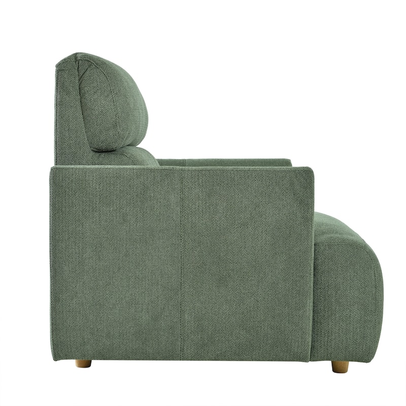 GDFStudio - Oversized 35" Accent Chair with Storage Ottoman