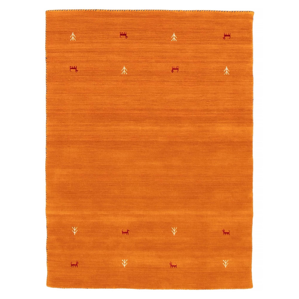 Kashkuli Gabbeh Orange Rug 3'10" x 5'6" - 3'10 x 5'6