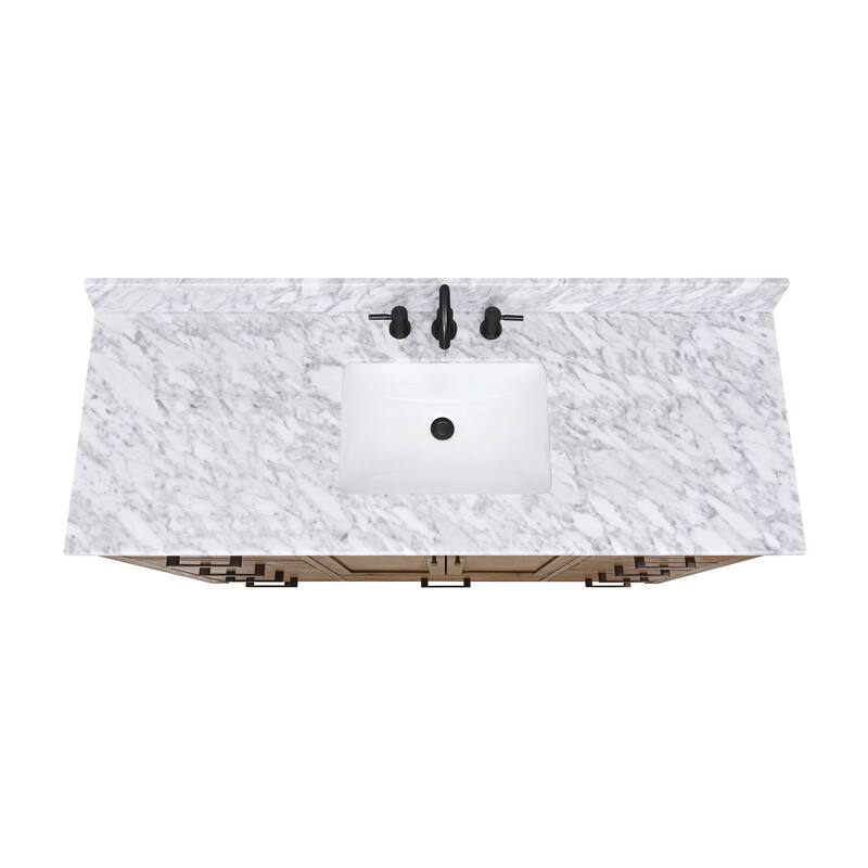 Avanity Modero 60 in. Single Sink Bathroom Vanity with Carrara Marble Top - 61"W x 22"D x 35"H