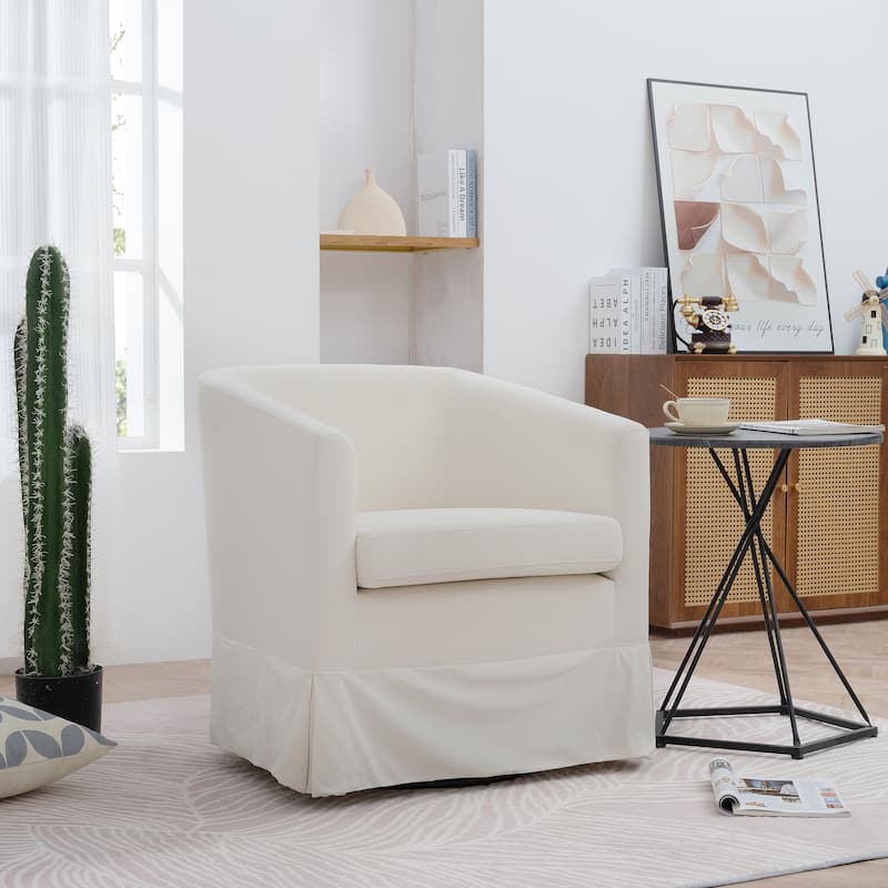 360º Rotating Upholstered Swivel Chair - 26.38 x 27.36 x 29.33
