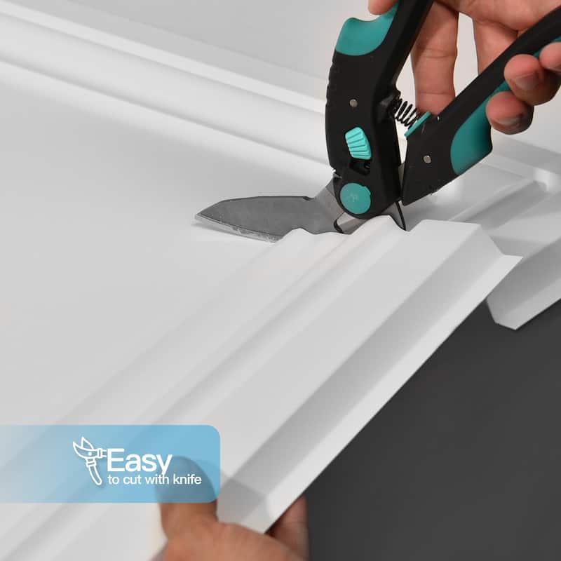 Art3d White PVC Ceiling Tiles, Wall Paneling 12 Pack 24"x24" Cover 48 Sq.Ft.