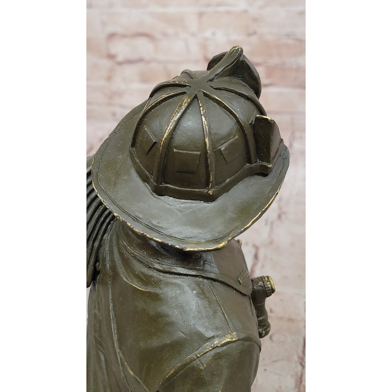 Bronze Firefighter Bust Sculpture – Heroic Tribute Statue