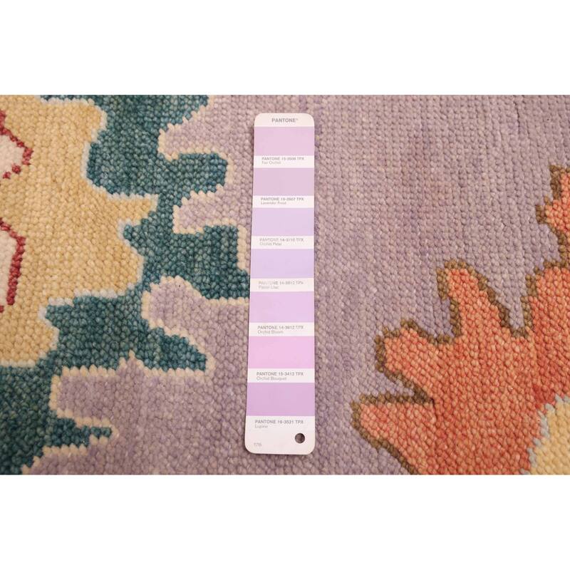 ECARPETGALLERY Hand-knotted Modern Oushak Violet Wool Rug - 8'11 x 11'11