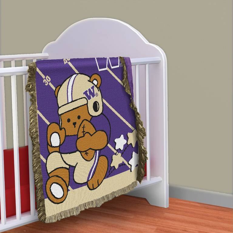 NCAA Full Back Jacquard Baby Throw Blanket