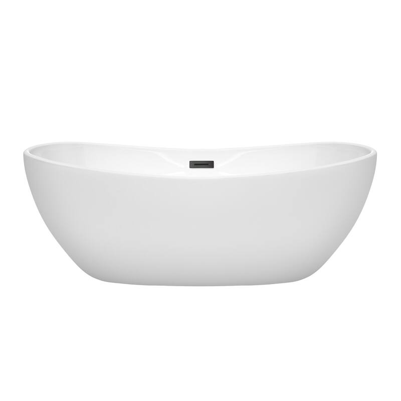 Wyndham Collection Rebecca 65" Free Standing Acrylic Soaking Tub with
