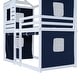 preview thumbnail 16 of 36, Twin Size Solid Wood House Bunk Bed with Tent, Ladder and Fence for Kids, Bedroom