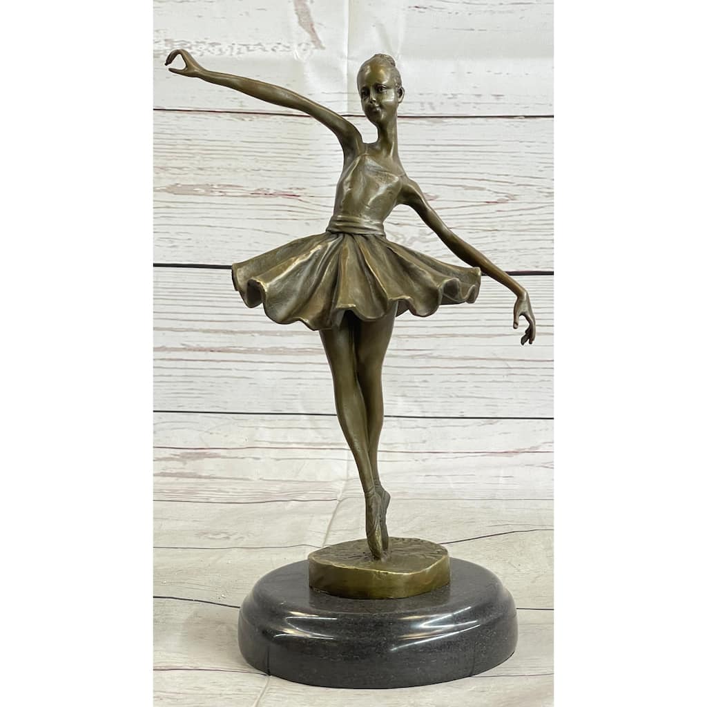 Art Deco Hot Cast Bronze Graceful Ballerina Ballet Statue Sculpture Gift Decor