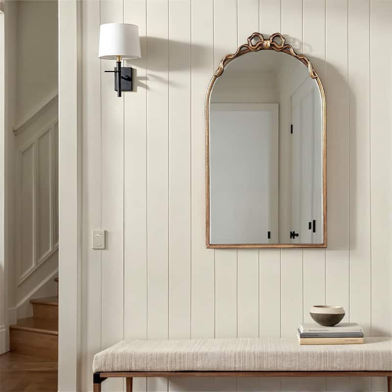 Iron Mirror with Decorative Bow