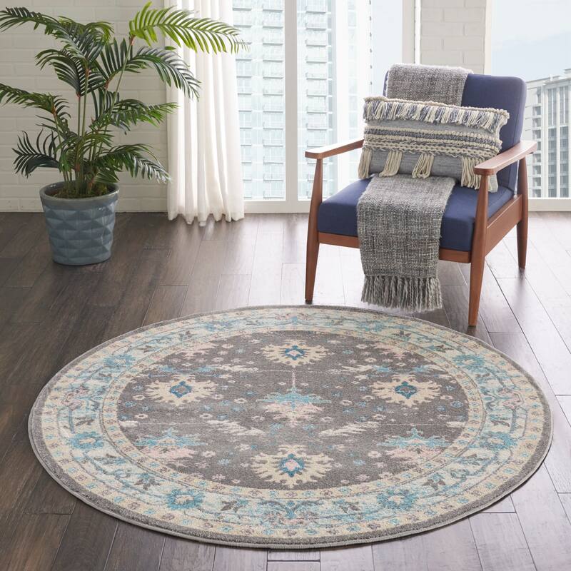 Nourison Tranquil Oriental Floral Medallion Area Rug