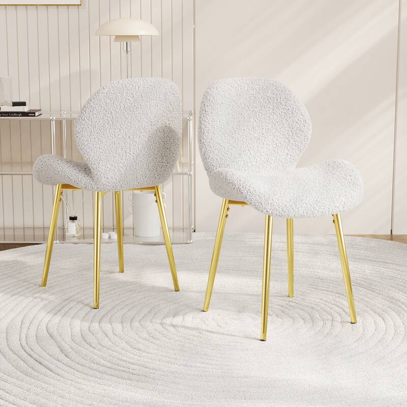 Upholstery Dining Chairs Set of 2 - White