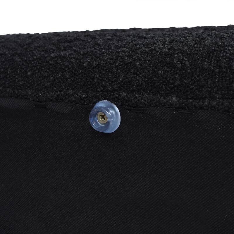 Oval Upholstered End of Bed Bench, Multifunctional Tufted Storage Bench, Shoe Bench with Hidden Storage Compartment