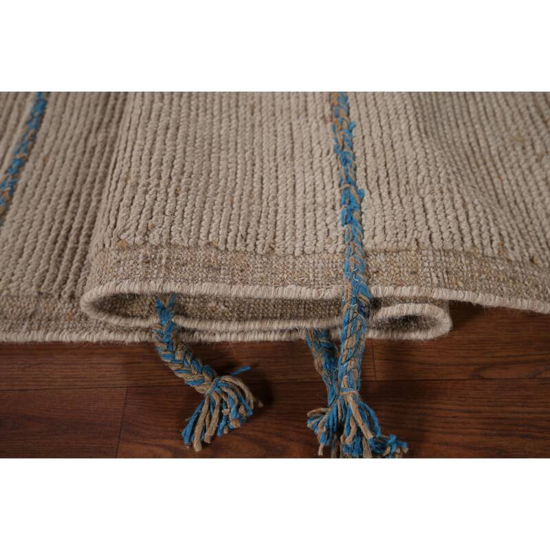 Earth Tone Moroccan Modern Rug Hand-Knotted Contemporary Wool Carpet - 7'9"x 11'8"
