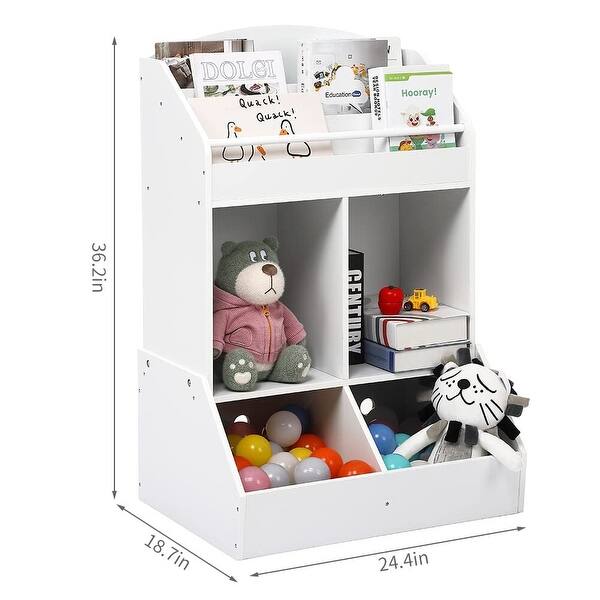 Kids Bookshelf with Storage