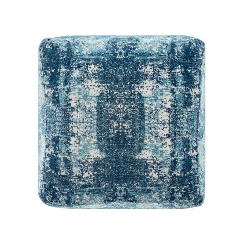 Sevita Modern Abstract Polyester Blend Pouf